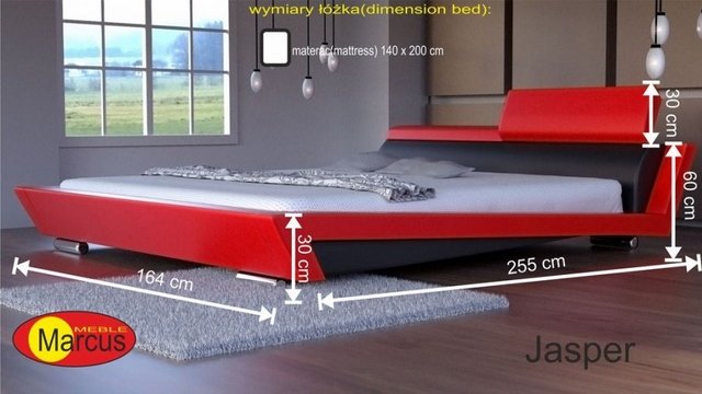 łóżko tapicerowane Jasper 140x200 cm