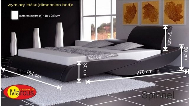 łóżko lozko tapicerowane Spinnel 140x200 cm