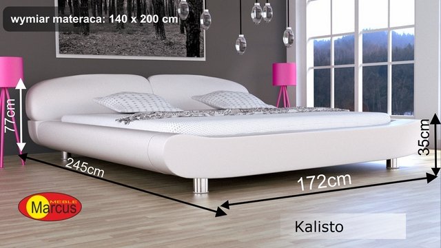 łóżko kalisto tapicerowane 140x200 cm