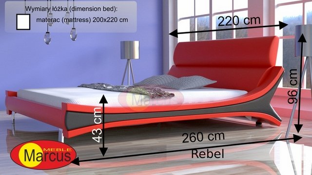 łóżko rebel 200x220 cm