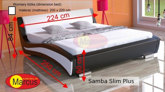 łóżko Samba slim plus 200x220 cm