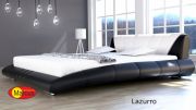 Łóżko nowoczesne Lazurro czarne skórzane