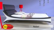 Łóżko z tkaniny Rebel