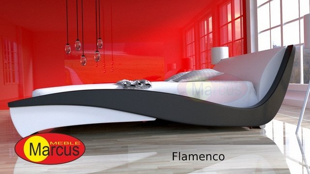 łóżko flamenco skóra naturalna