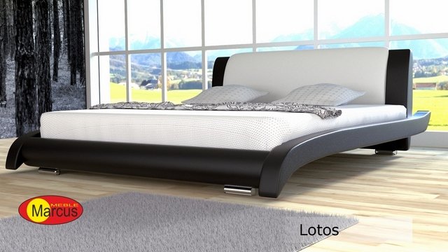 #htmlcaption344 Łóżko nowoczesne Lotos czarno-białe