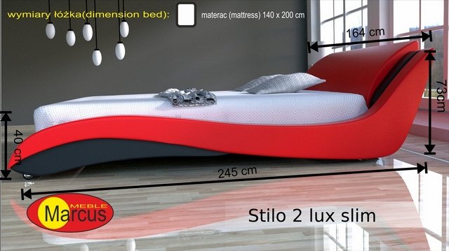 łóżko lozko Stilo 2 lux slim 140x200 cm