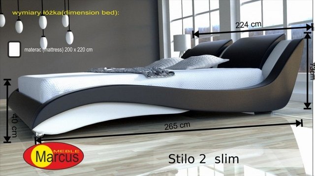 łóżko Stilo 2 slim 200x220 cm