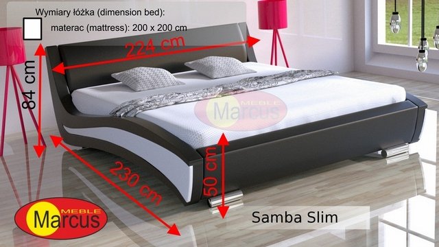 łóżko Samba slim 200x200 cm