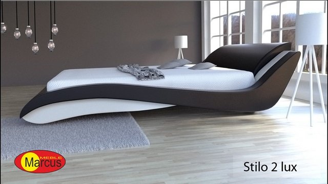 łóżko stilo 2 lux skóra naturalnaq
